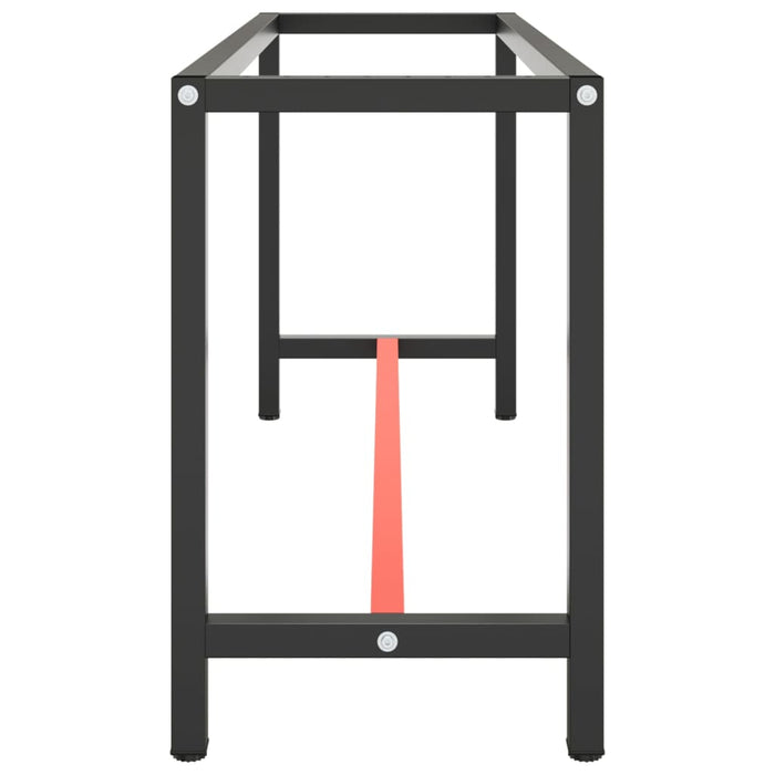 Telaio Banco da Lavoro Nero e Rosso Opaco 170x50x79 cm Metallo 151452