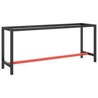 Telaio Banco da Lavoro Nero e Rosso Opaco 190x50x79 cm Metallo cod mxl 78275