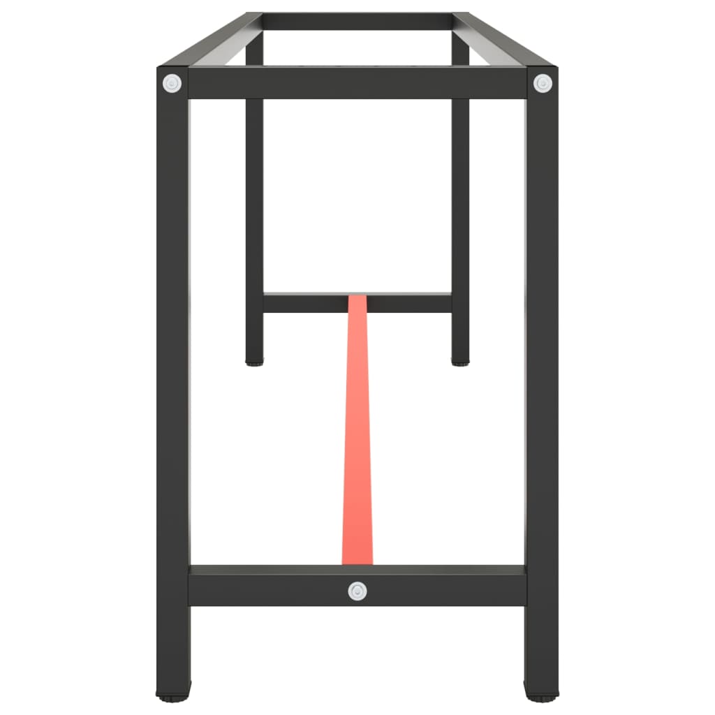 Telaio Banco da Lavoro Nero e Rosso Opaco 190x50x79 cm Metallo cod mxl 78275