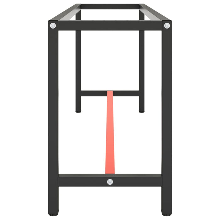 Telaio Banco da Lavoro Nero e Rosso Opaco 190x50x79 cm Metallo cod mxl 78275