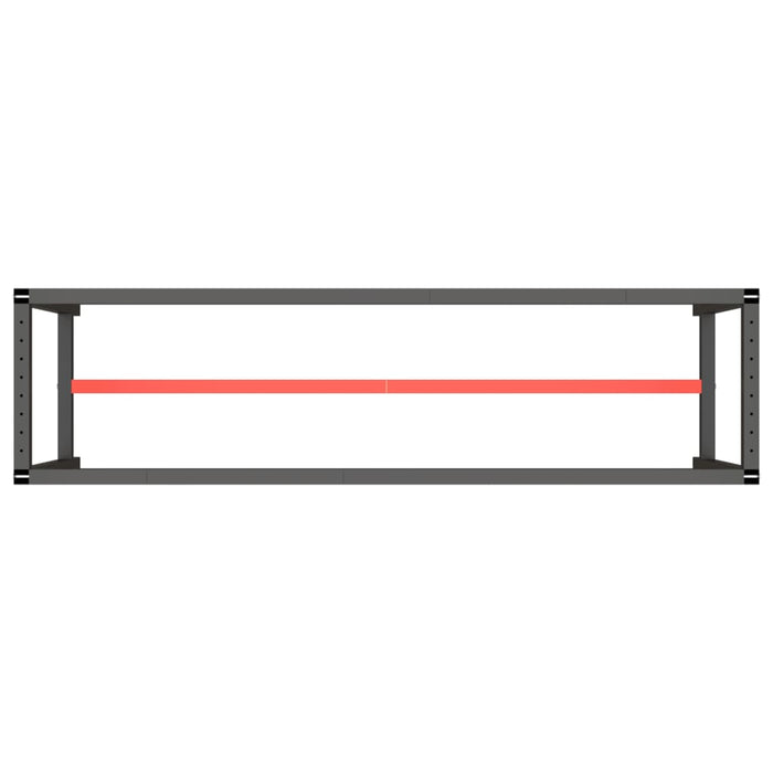 Telaio Banco da Lavoro Nero e Rosso Opaco 190x50x79 cm Metallo cod mxl 78275