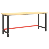 Telaio Banco da Lavoro Nero e Rosso Opaco 180x57x79 cm Metallo 151457