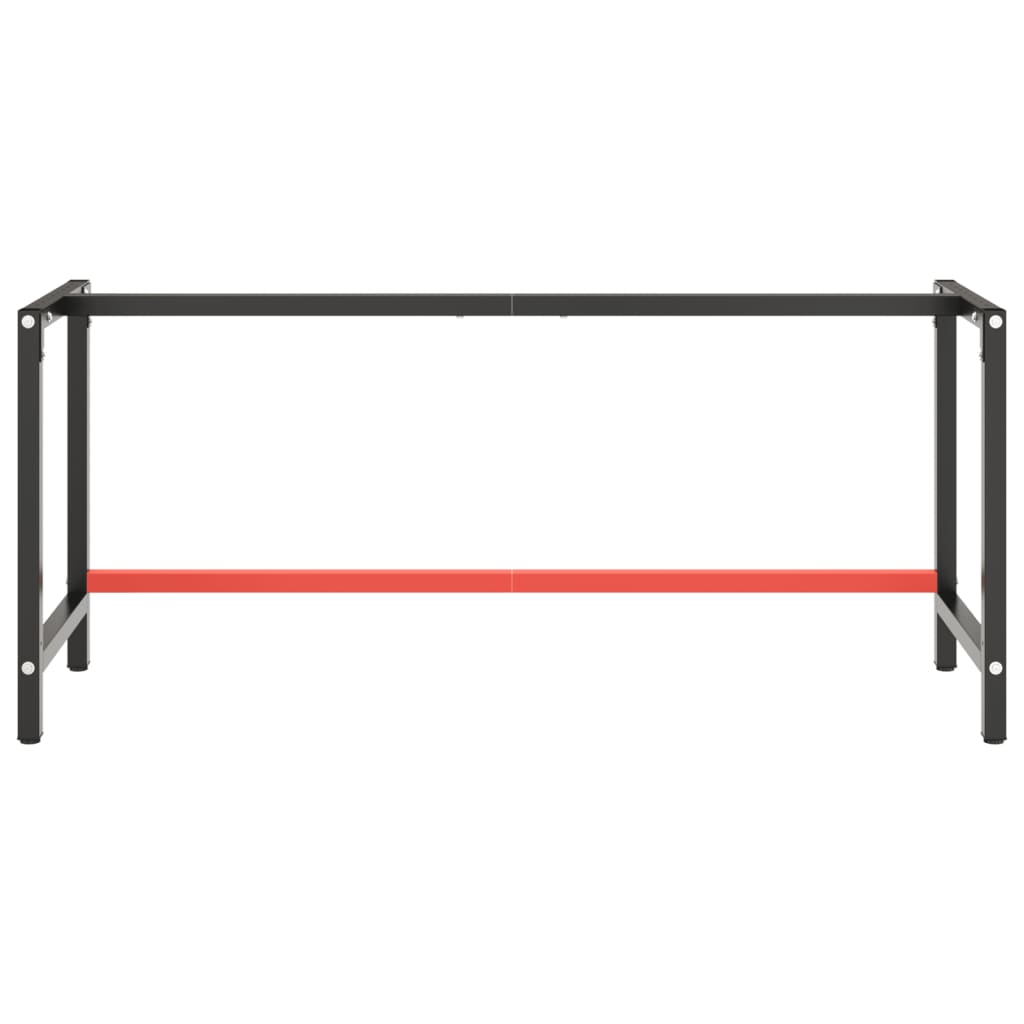 Telaio Banco da Lavoro Nero e Rosso Opaco 180x57x79 cm Metallo 151457