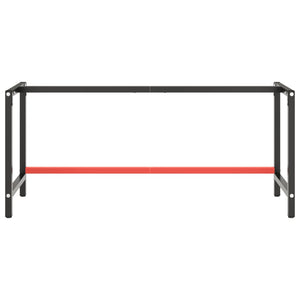 Telaio Banco da Lavoro Nero e Rosso Opaco 180x57x79 cm Metallo 151457