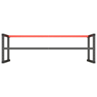Telaio Banco da Lavoro Nero e Rosso Opaco 180x57x79 cm Metallo 151457