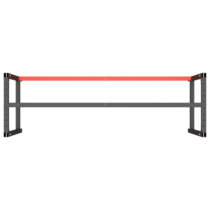 Telaio Banco da Lavoro Nero e Rosso Opaco 180x57x79 cm Metallo 151457