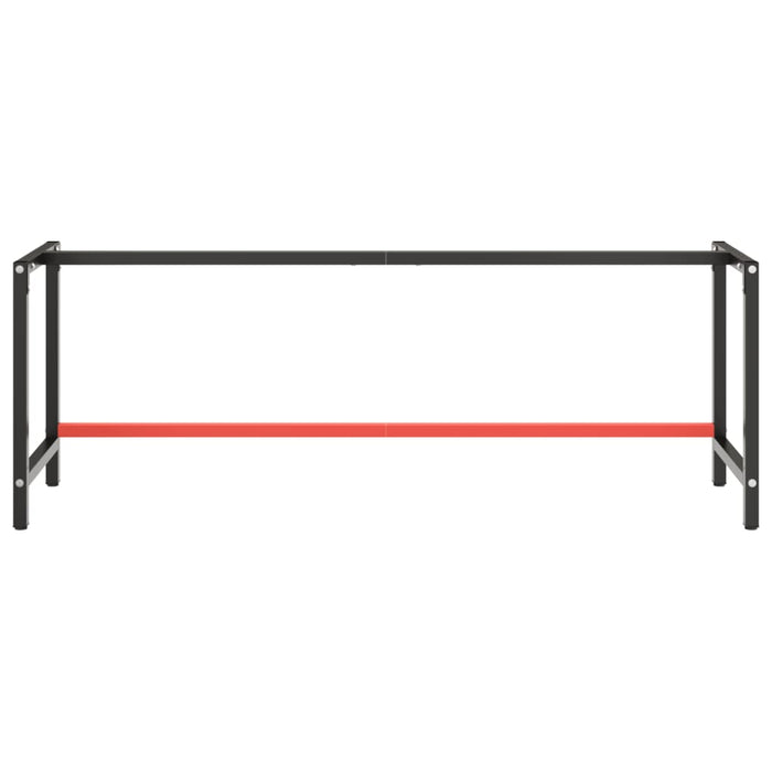 Telaio Banco da Lavoro Nero e Rosso Opaco 220x57x79 cm Metallo 151458