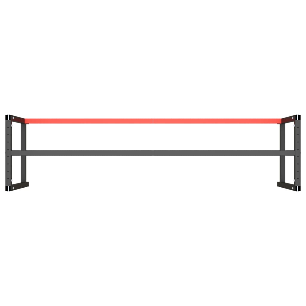 Telaio Banco da Lavoro Nero e Rosso Opaco 220x57x79 cm Metallo 151458