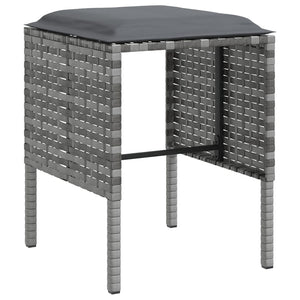 Set Divano a L con Cuscini 5 pz Grigio in Polyrattan 318582