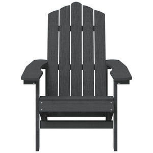 Sedia da Giardino Adirondack Antracite HDPE 318638