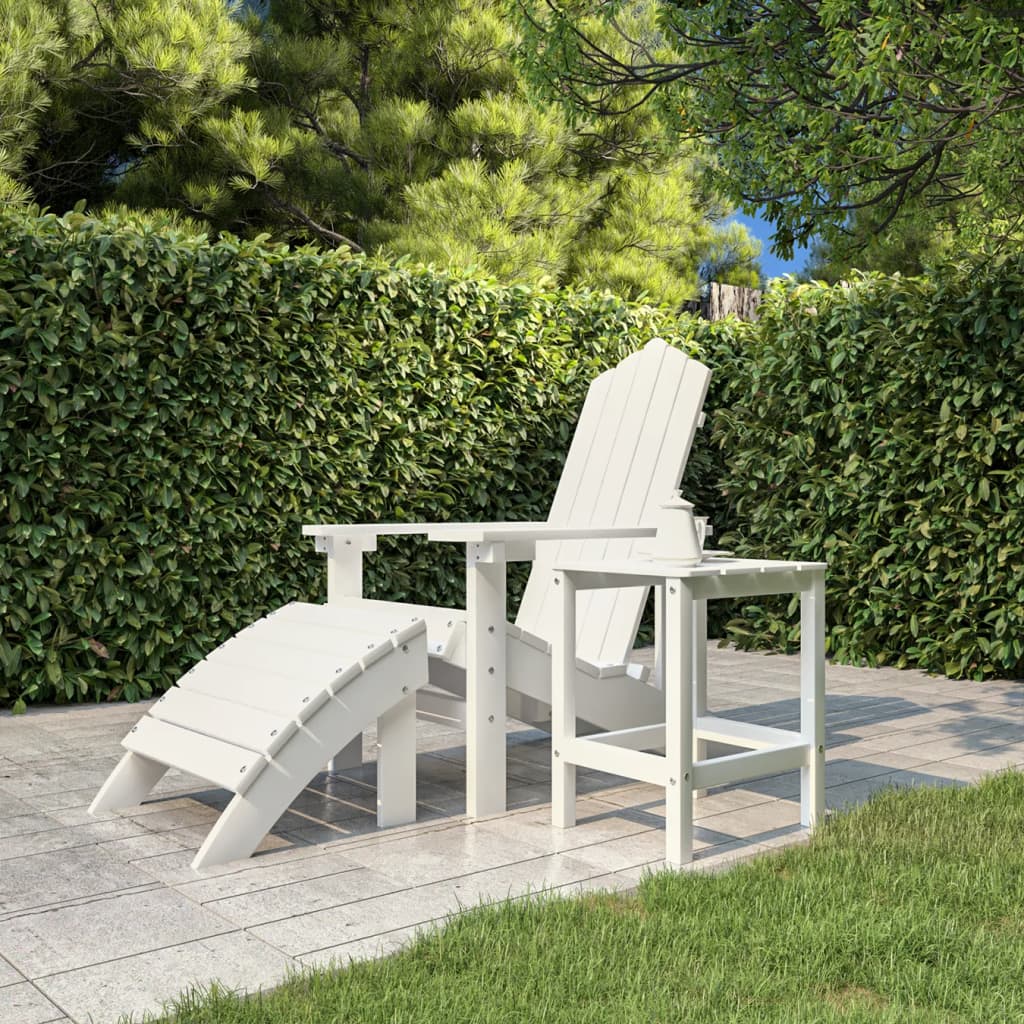 Tavolo da Giardino Adirondack Bianco 38x38x46 cm HDPE 318641