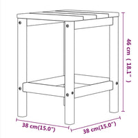 Tavolo da Giardino Adirondack Blu Acqua 38x38x46 cm HDPE