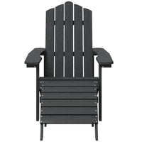 Sedia da Giardino Adirondack con Poggiapiedi Antracite HDPE cod mxl 9290