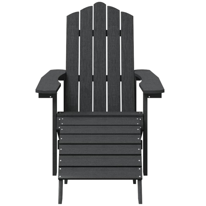 Sedia da Giardino Adirondack con Poggiapiedi Antracite HDPE cod mxl 9290