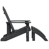 Sedia da Giardino Adirondack con Poggiapiedi Antracite in HDPE 318646