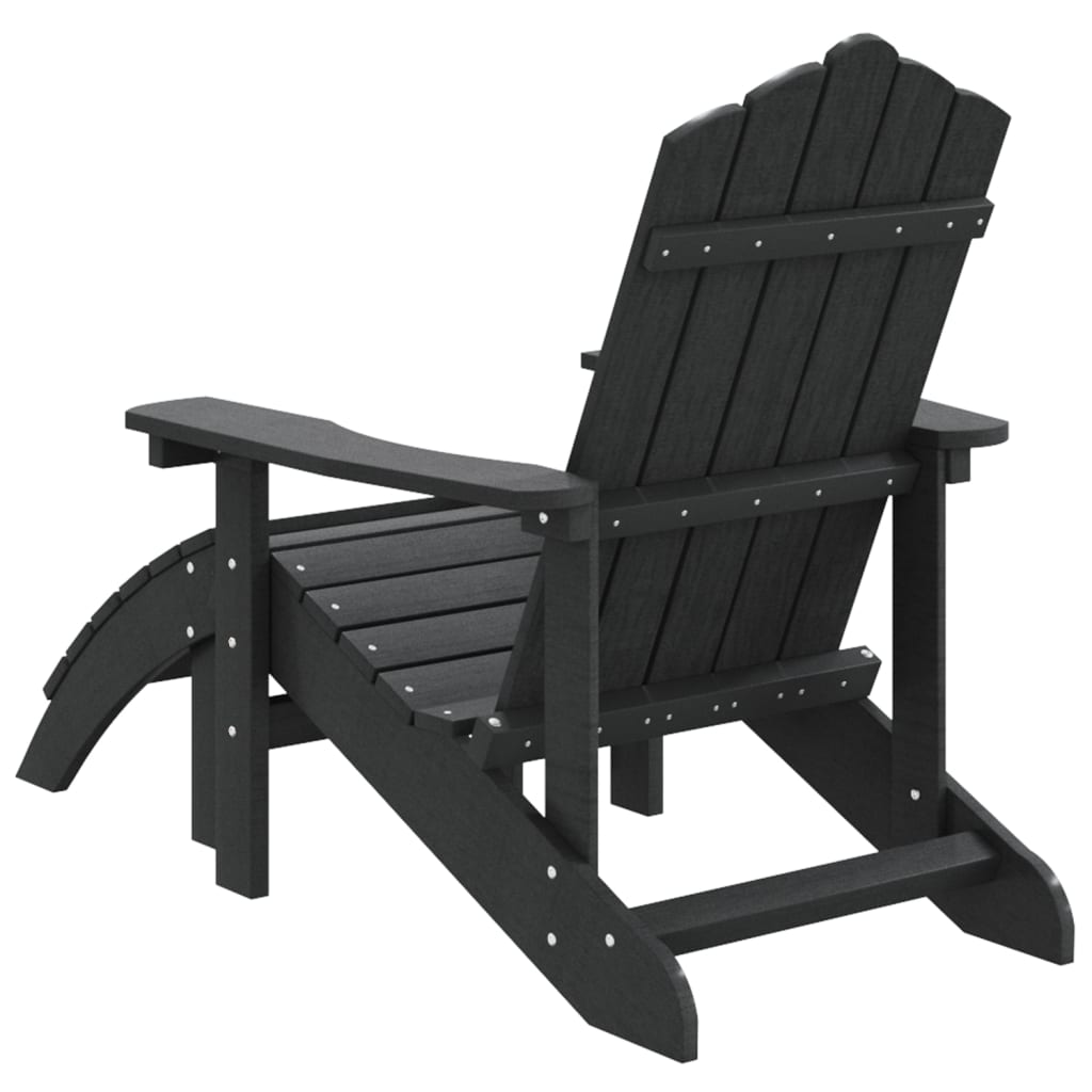 Sedia da Giardino Adirondack con Poggiapiedi Antracite in HDPE 318646