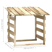 Pergola con Tetto 100x90x100 cm in Legno di Pino Impregnato 318379
