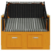 Strandkorb con Tettoia Polyrattan Legno Massello Nero e Grigio 318657