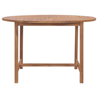 Tavolo da Pranzo da Giardino Ã˜110x75 cm Legno Massello di Teak  cod mxl 34304
