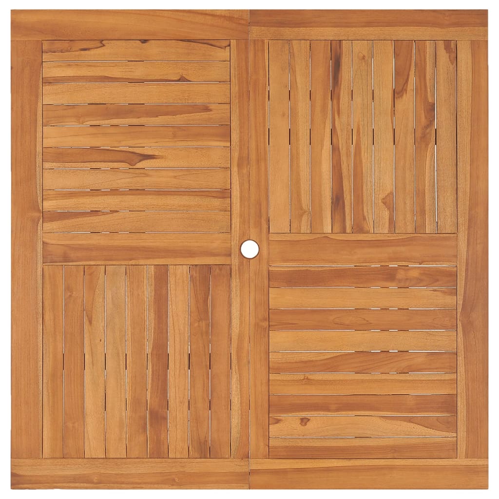 Tavolo Pranzo da Giardino Ã˜110x110x75 cm Legno Massello di Teak cod mxl 40914