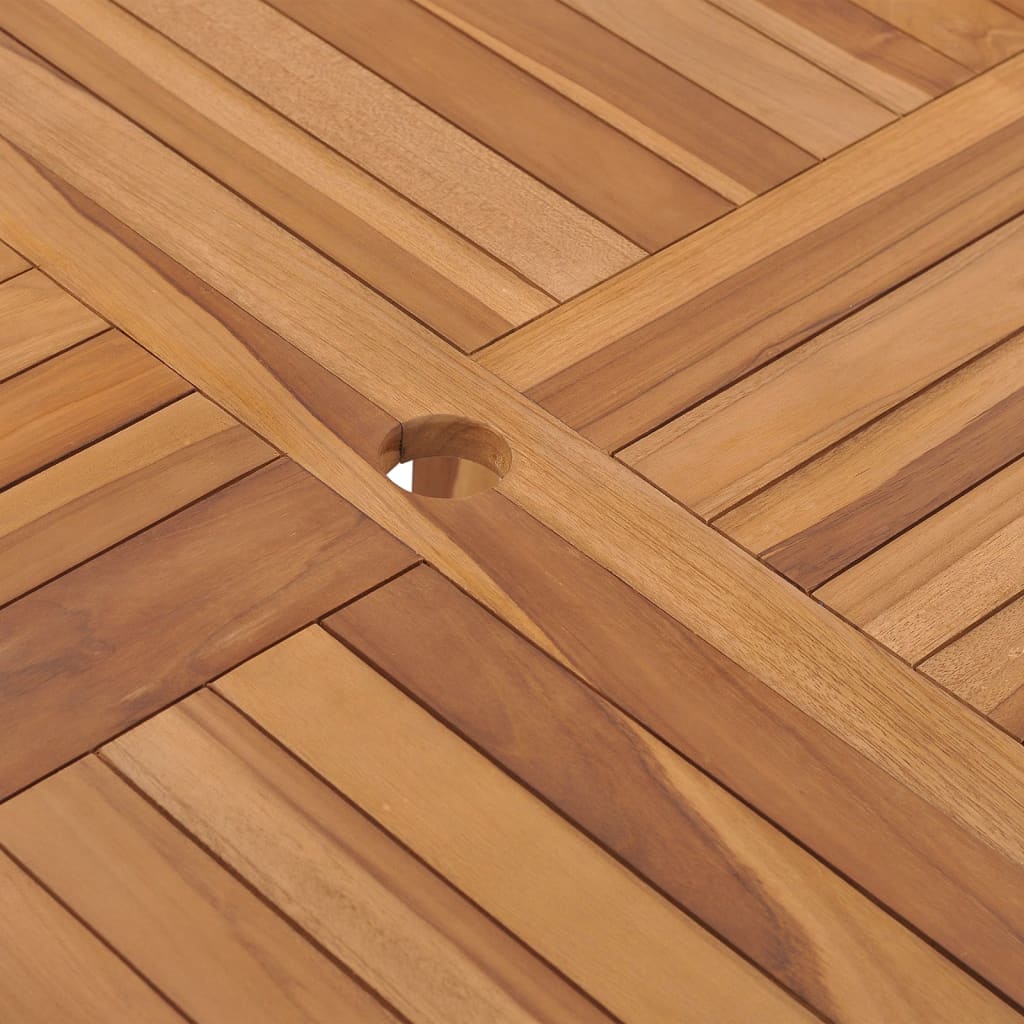 Tavolo Pranzo da Giardino Ã˜110x110x75 cm Legno Massello di Teak cod mxl 40913