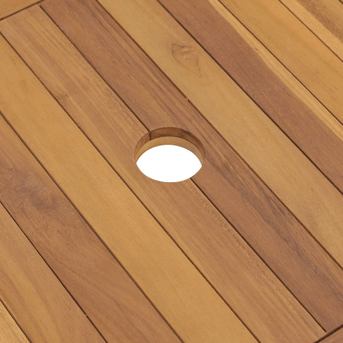 Vanità da Bagno in Legno Massello di Teak 132x45x75 cm 318482