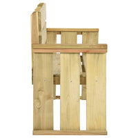 Panca da Giardino 121 cm in Legno di Pino Impregnato 318407
