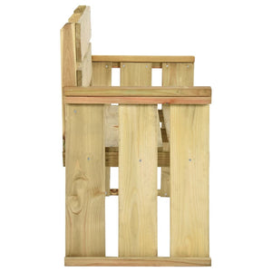 Panca da Giardino 121 cm in Legno di Pino Impregnato 318407