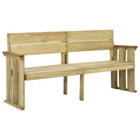 Panchina da Giardino 172 cm in Legno di Pino Impregnato cod mxl 43086