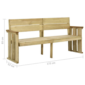 Panchina da Giardino 172 cm in Legno di Pino Impregnato 318408