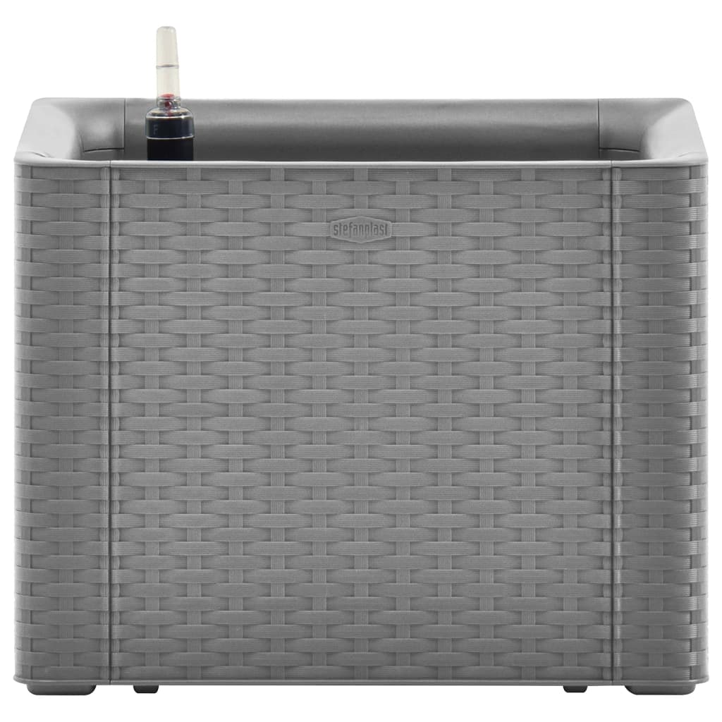 Vaso per fioriera aiuola rialzata piante fiori terrazza giardino giardino con sistema di irrigazione 43 x 43 x 33 cm grigio 02_0039770