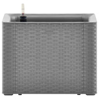 Vaso per fioriera aiuola rialzata piante fiori terrazza giardino giardino con sistema di irrigazione 43 x 43 x 33 cm grigio 02_0039770