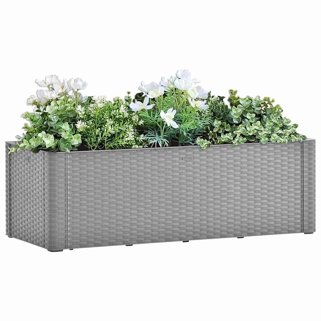 Letto Rialzato da Giardino con Irrigazione Grigio 100x43x33cm