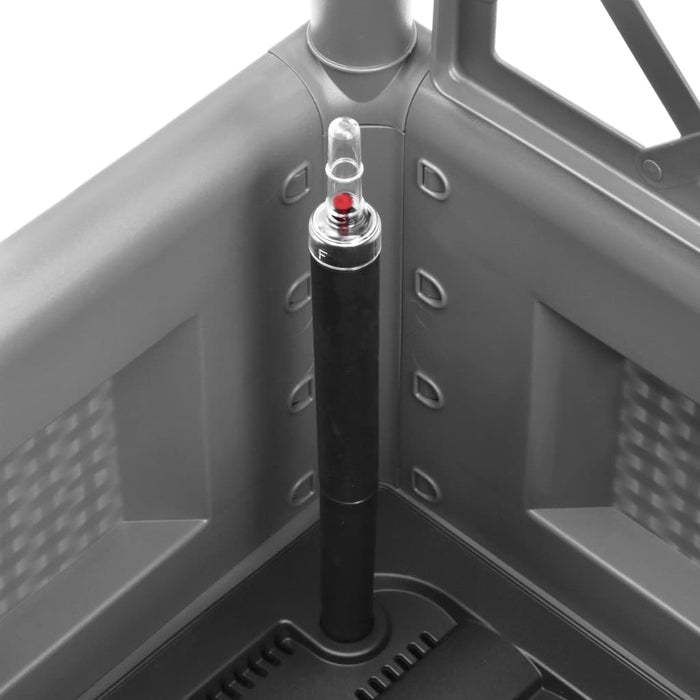 Vaso per fioriera aiuola rialzata piante fiori terrazza giardino giardino con traliccio e sistema di irrigazione grigio 02_0039849