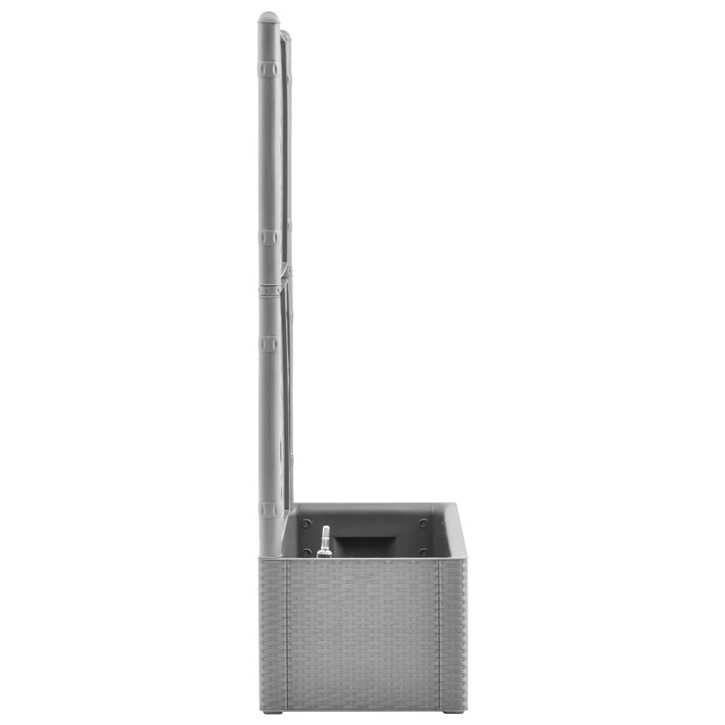 Vaso per fioriera aiuola rialzata piante fiori terrazza giardino giardino con traliccio e sistema di irrigazione grigio 02_0039848