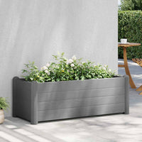 Letto Rialzato da Giardino in PP Grigio Pietra 100x43x35 cm