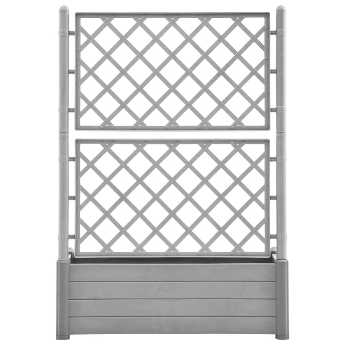 Fioriera da Giardino e Graticcio 100x43x142 cm PP Grigio Pietra cod mxl 50445