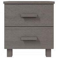 Comodino Grigio Chiaro 40x35x44,5 cm in Legno Massello di Pino cod mxl 30905