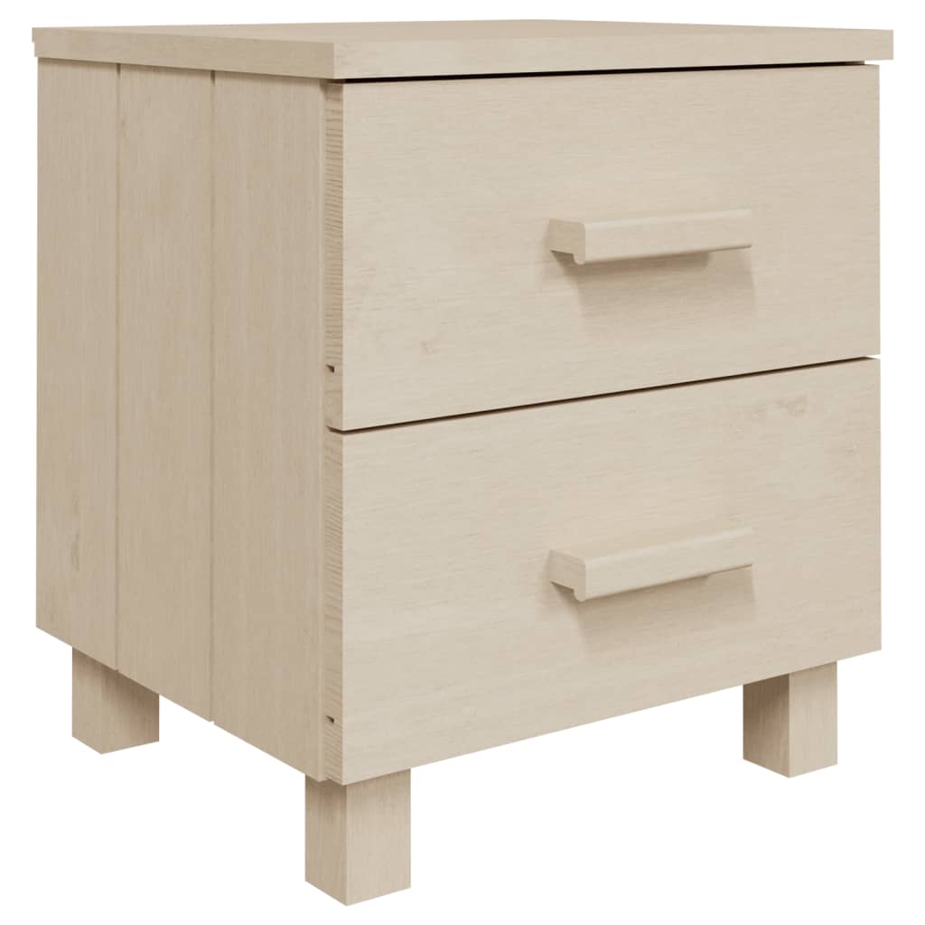 Comodini HAMAR 2 pz-Set di 2 Tavolino da notte ambra 40x35x44,5 cm Legno Massello di Pino