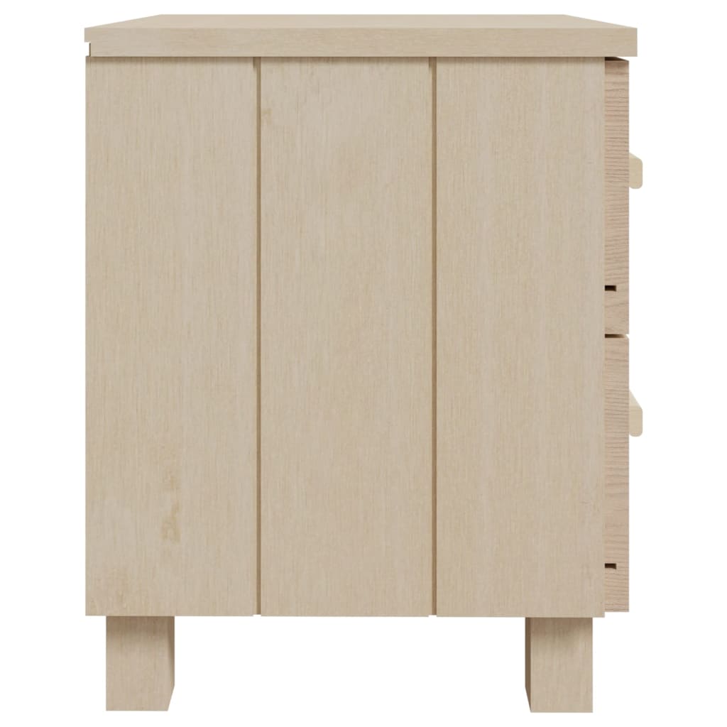 Comodini HAMAR 2 pz-Set di 2 Tavolino da notte ambra 40x35x44,5 cm Legno Massello di Pino