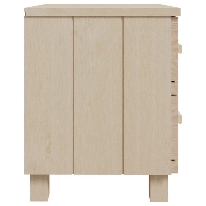 Comodini HAMAR 2 pz-Set di 2 Tavolino da notte ambra 40x35x44,5 cm Legno Massello di Pino