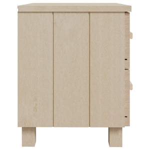 Comodini HAMAR 2 pz ambra 40x35x44,5 cm Legno Massello di Pino 340408