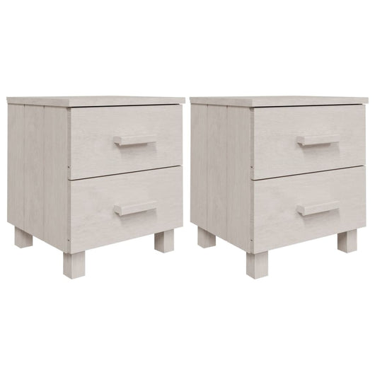 Comodini HAMAR 2 pz Bianchi 40x35x44,5 cm in Legno di Pino 340409