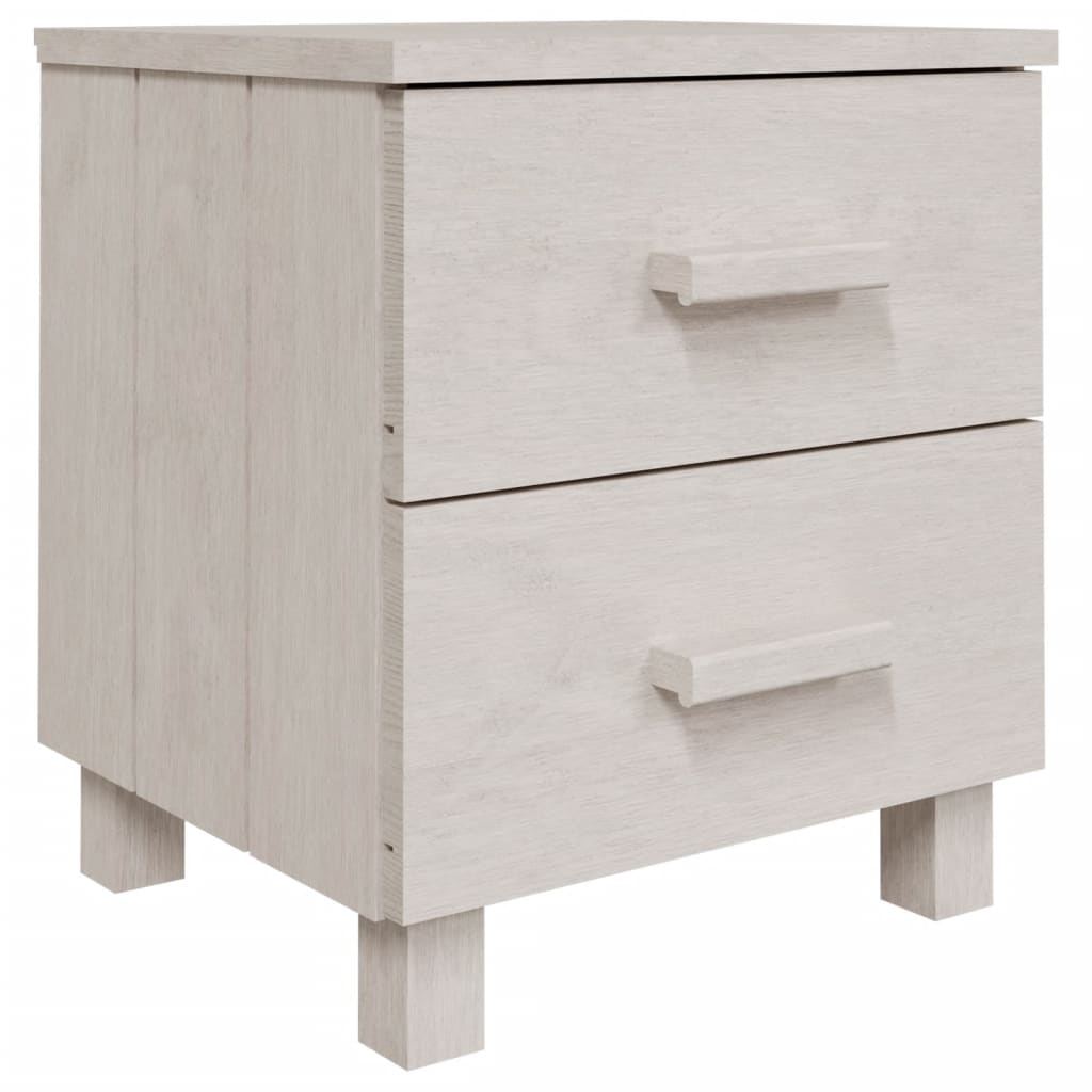 Comodini HAMAR 2 pz Bianchi 40x35x44,5 cm in Legno di Pino 340409