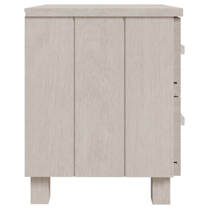 Comodini HAMAR 2 pz Bianchi 40x35x44,5 cm in Legno di Pino 340409