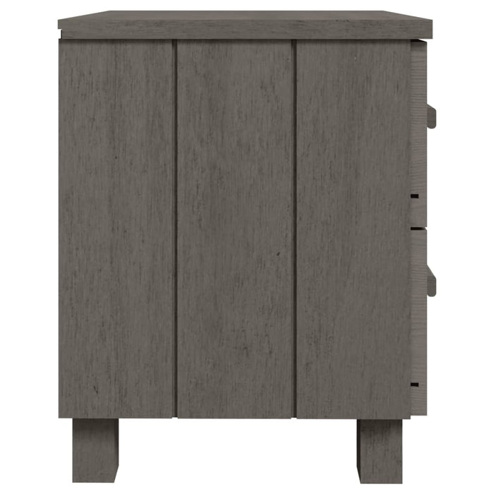 Comodini HAMAR 2 pz Grigio Chiaro 40x35x44,5 cm Legno di Pino 340411