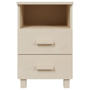Comodini HAMAR 2 pz ambra 40x35x62 cm Legno Massello di Pino 340416