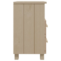 Comodini HAMAR 2 pz-Set di 2 Tavolino da notte ambra 40x35x62 cm Legno Massello di Pino