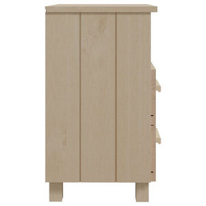 Comodini HAMAR 2 pz-Set di 2 Tavolino da notte ambra 40x35x62 cm Legno Massello di Pino