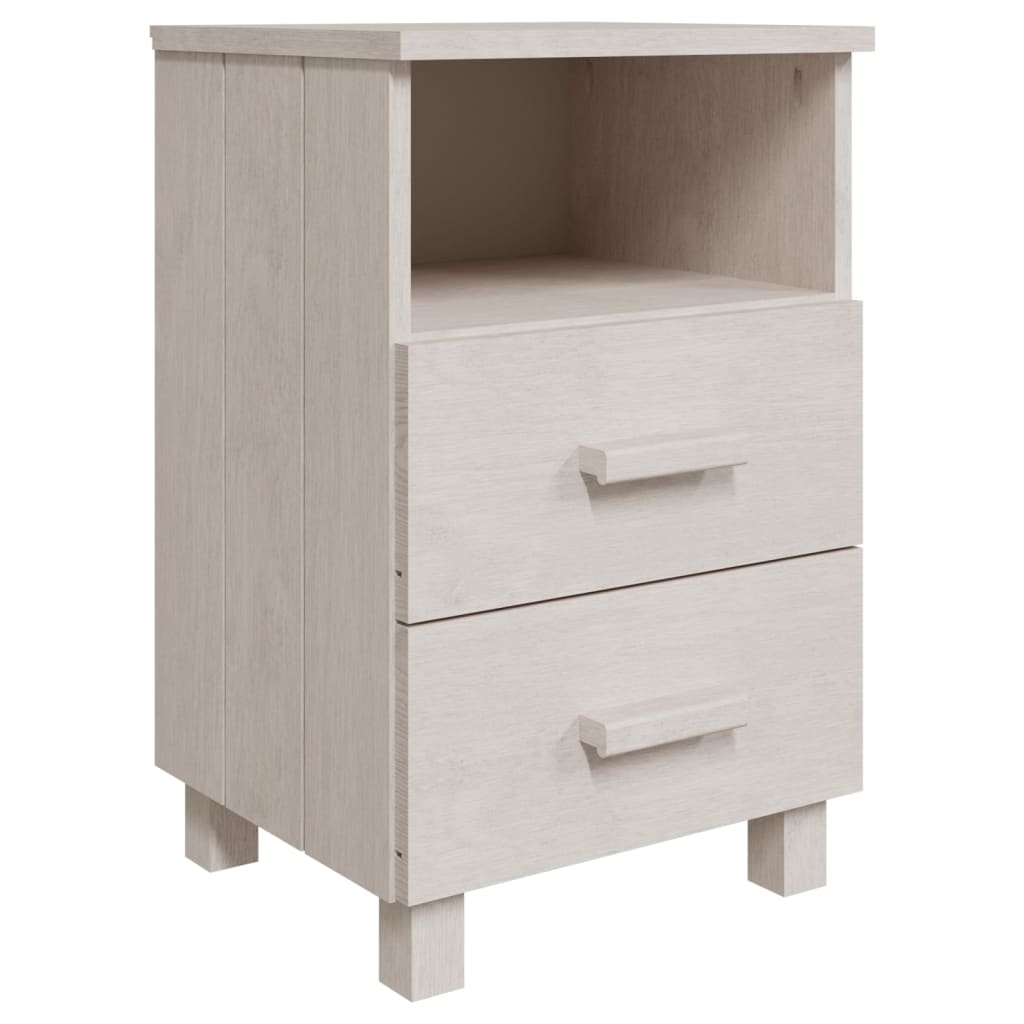 Comodini HAMAR 2 pz Bianchi 40x35x62 cm in Legno di Pino 340417